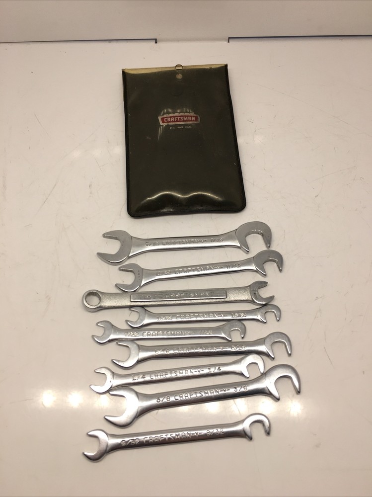 craftsman tool set 9 pack of Ignition wrenches Used Engraved Multiple Sizes