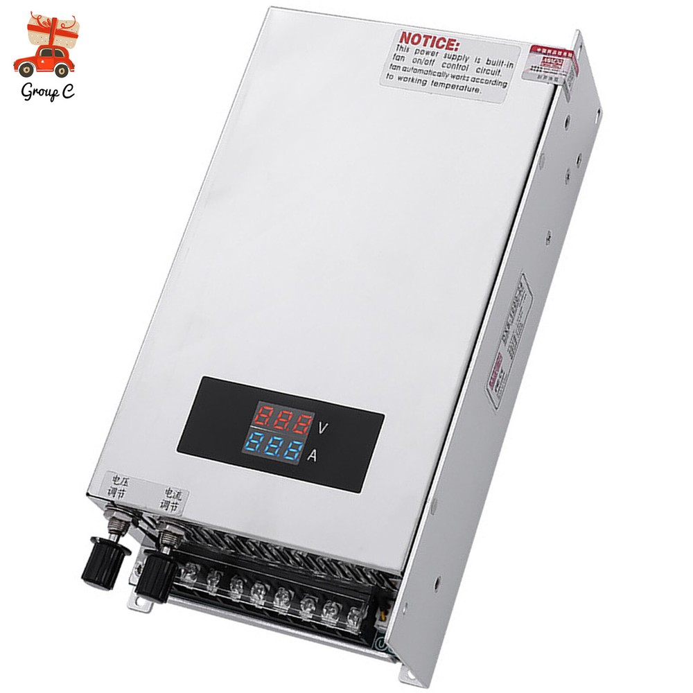 Adjustable 0-48V DC Power Supply, 20A Output, 1000W Variable Voltage