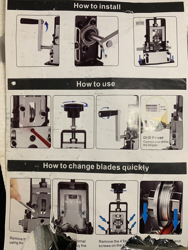 Portable Manual Wire Stripping Machine Scrap Cable Stripper Copper Peeling Crank