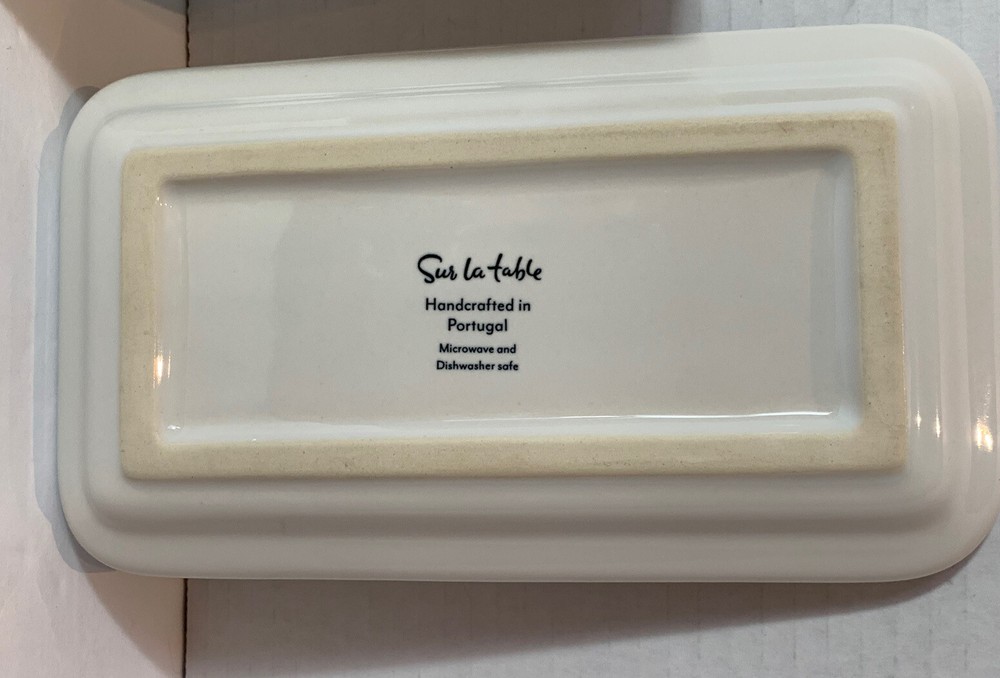 Sur la Table Covered Butter Dish 8" Classic White