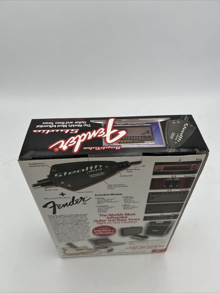 Fender Amplitude Studio IK Multimedia Stealth Plug Guitar Interface - New Sealed