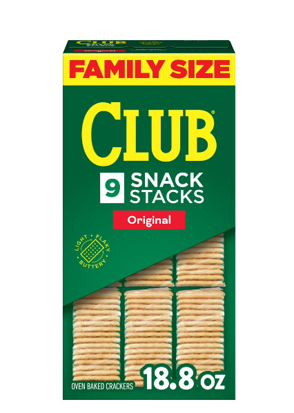 Club Snack Stacks Original Crackers, Lunch Snacks, 9 Count