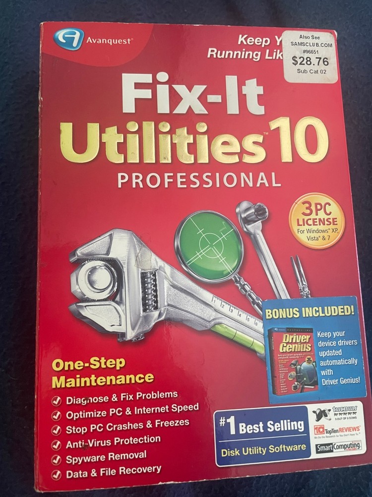 Fix-It Utilities 10 Professional PC Software N887