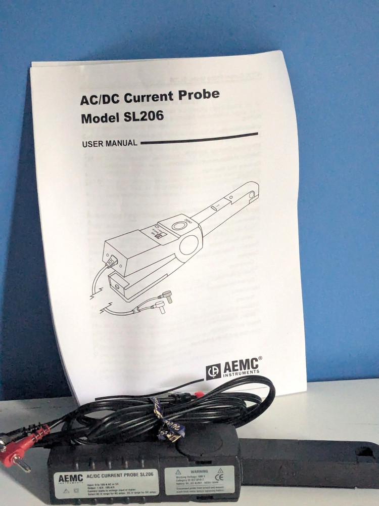 AEMC Instruments AC/DC Current Probe Model SL206 W/ Instructions
