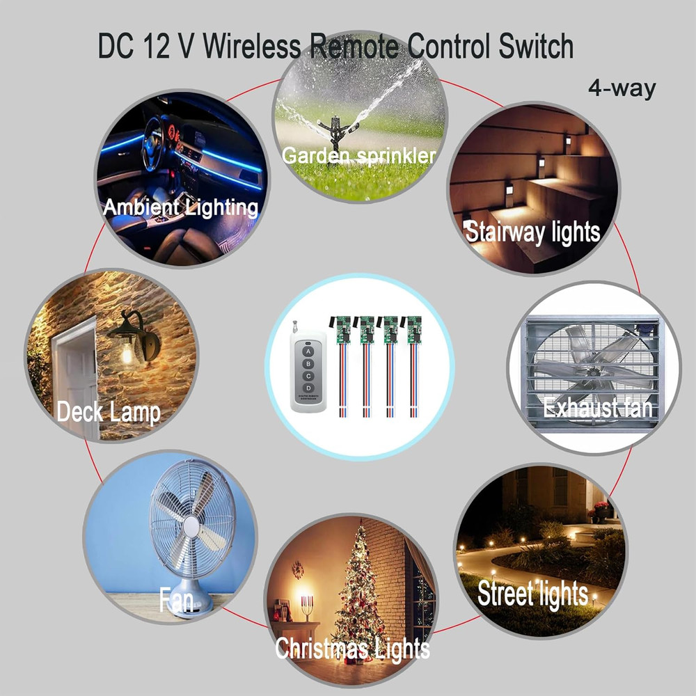 6 Channel Wireless Remote Switch Mini Wireless Switch 5V/12V/24V 3A Relay Wirele