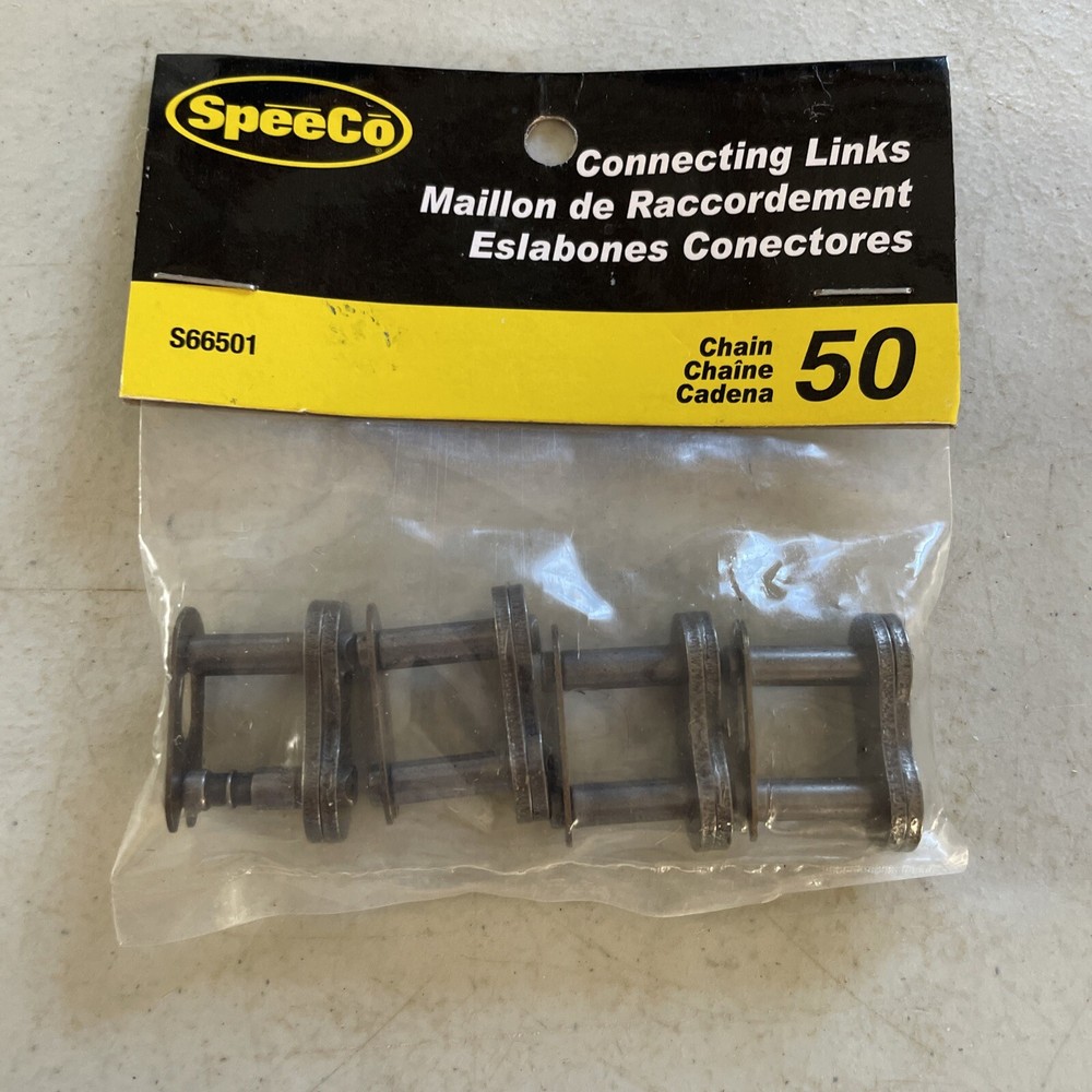 SpeeCo S66501 Roller Chain Connecting Link # 50, 5/8” Pitch 4 Pc Pack