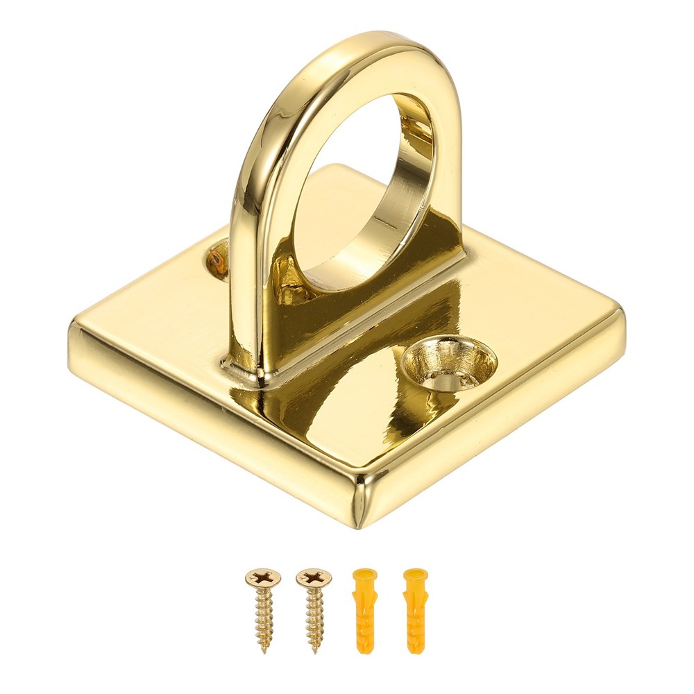 Eye Plate Hook, for Ropes Chains Hanging Signs, Titanium Tone