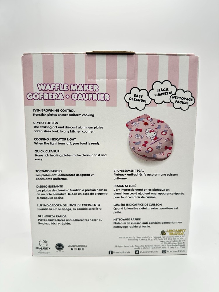 Sanrio Hello Kitty Mini Waffle Maker, Hello Kitty Kitchen Limited Edition, NIB