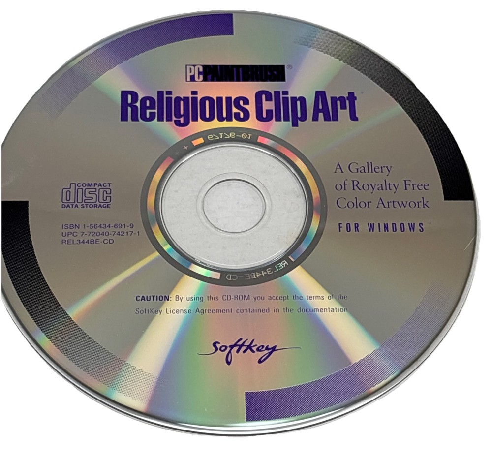 SOFTKEY Religious clip art Platinum CD-ROM 1994 Microsoft compatible