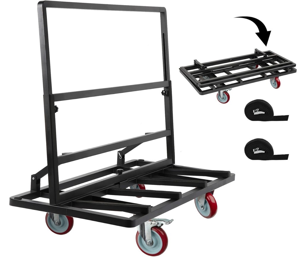 Space-Saving Drywall Dolly for Easy Transport of Construction Materials