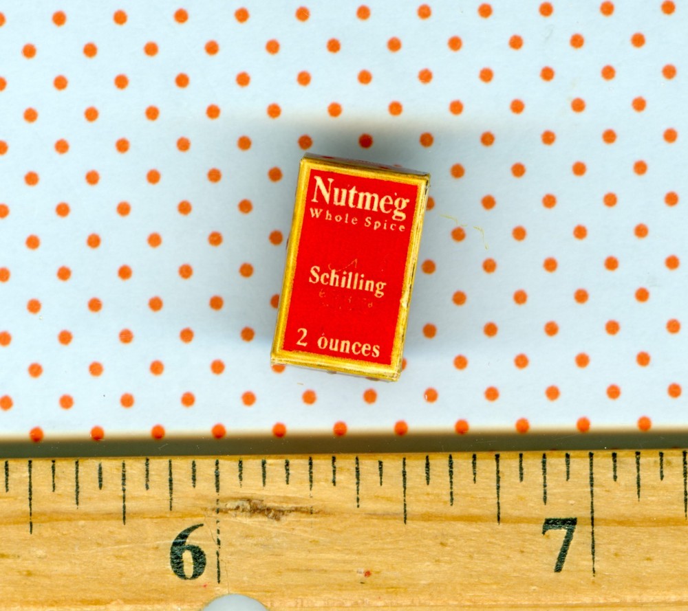 Dollhouse Miniature Size spice herbs Nutmeg Box