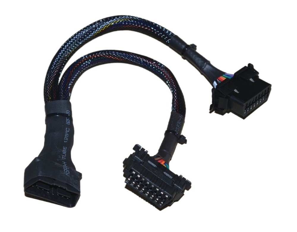Original line obd2 one two conversion / extension car computer connection plug