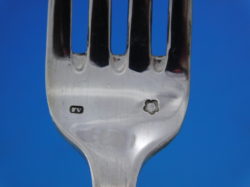 Continental Austrian 800 Silver Flatware Set Service 86 pieces Modern Design