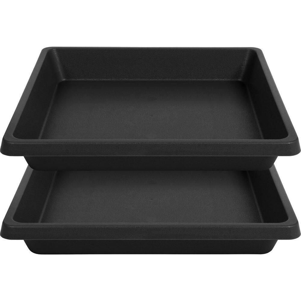 2 Pack Plastic Square Plant Saucer