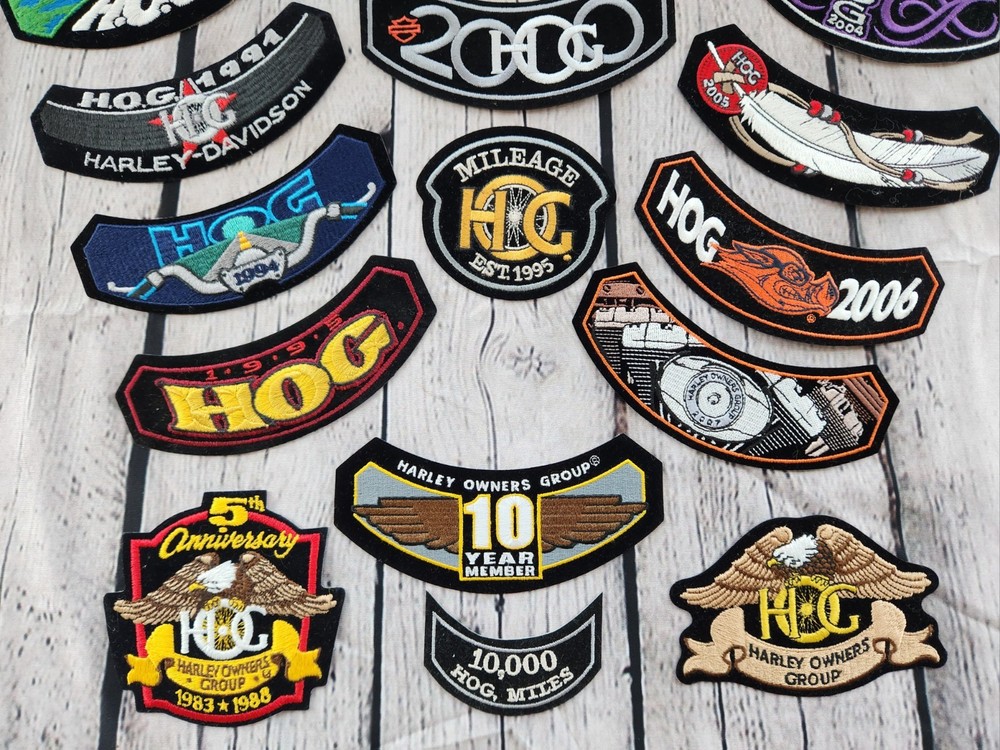 VINTAGE, HARLEY OWNERS GROUP ROCKER PATCHES