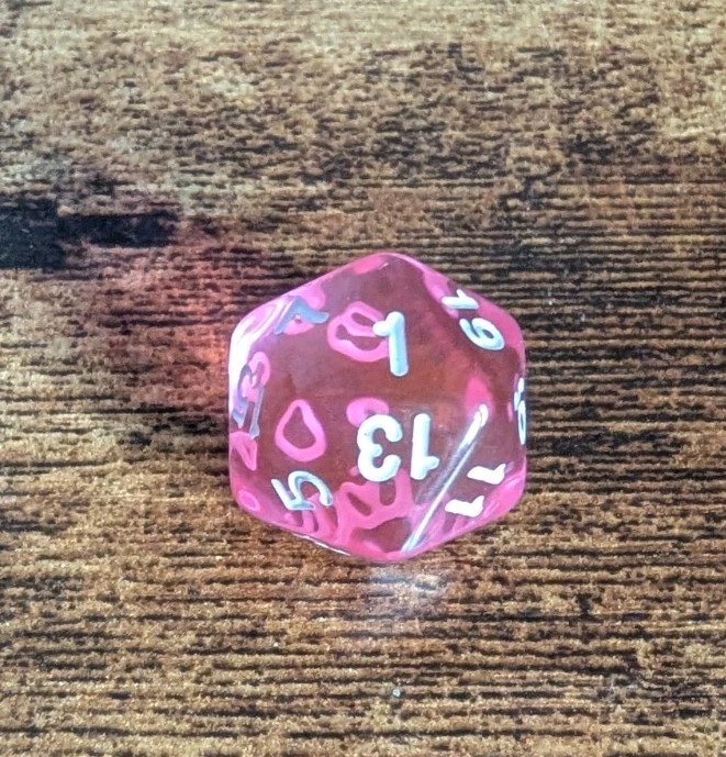 Pink Poly D&D Dice Set