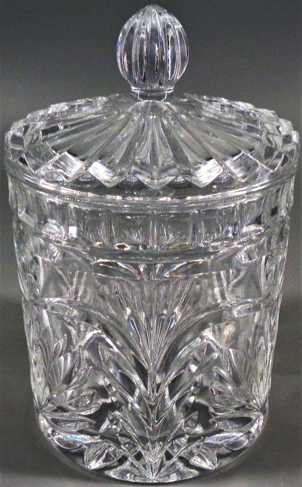 Crystal Lidded Jar Vanity Candy Or Decoration