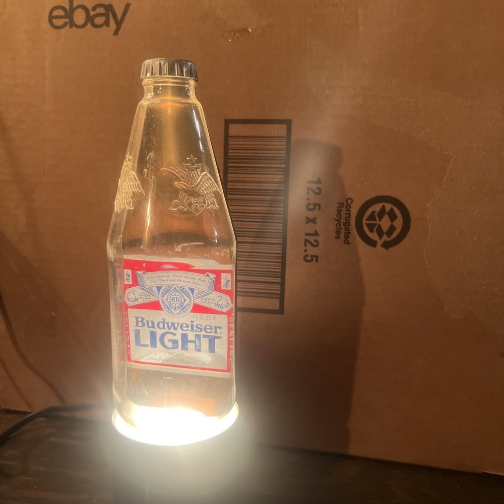 Vintage Budweiser Lighted Bottle Sign 1982