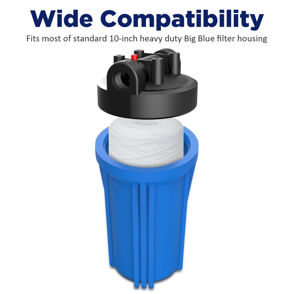 6 Pack 10" x 4.5" String Wound Sediment Water Filter for Big Blue 1/5/10 Micron