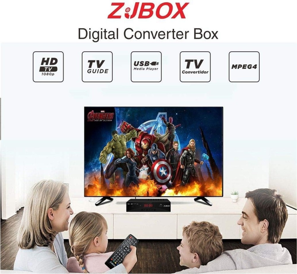 High-Definition Digital TV Converter Box with Timer & USB Recording Function