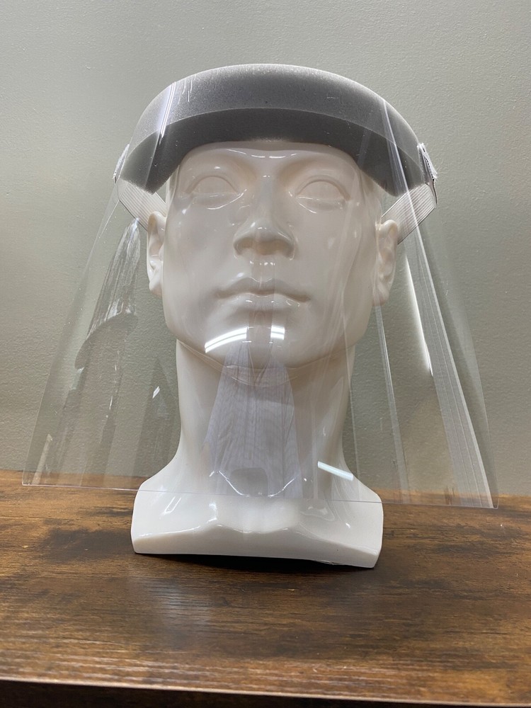 Single or Multiple use Disposable Face Shields Foam Forehead deluxe 11" X 8" USA