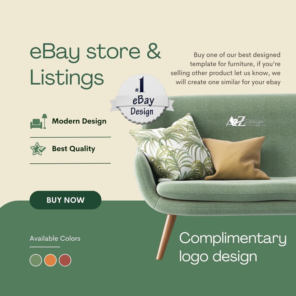 Ebay Listing Template Design Professional Auction Mobile Responsive HTML LOGO