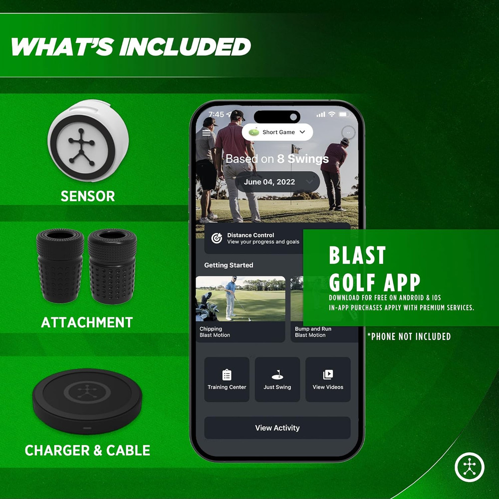 Blast Golf - Swing and Stroke Analyzer (Sensor) I Captures Putting, Full Swing,