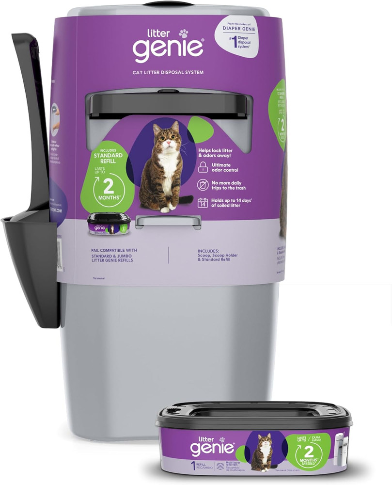 Standard Pail (Silver) | Cat Litter Box Waste Disposal System for Odor Control |
