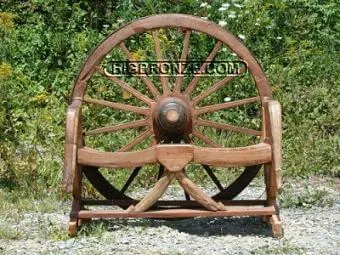 Wagon Wheel Bench 2 Seat