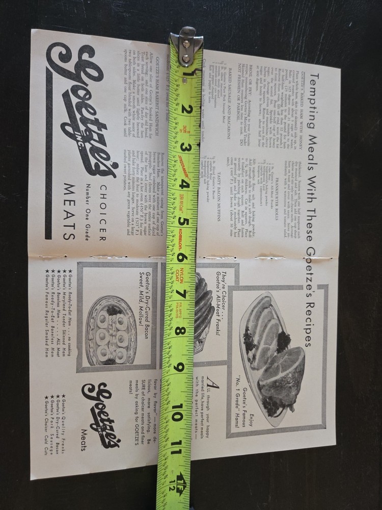 Goetze's Meats Baltimore Vintage Print Advertisement