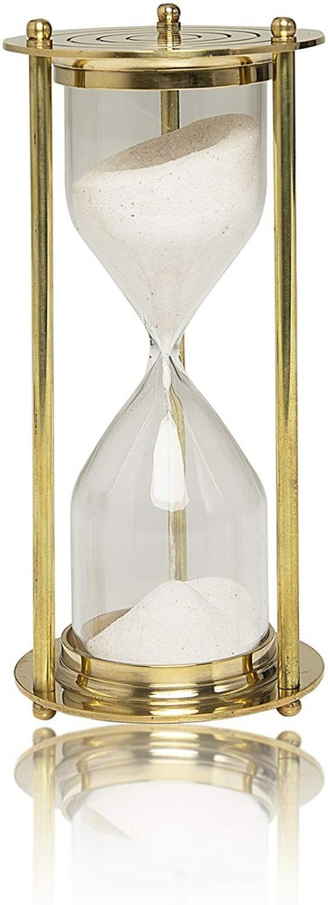 Mini Brass Sand Timer Hourglass Antique Maritime Kitchen Game Play Desktop Décor