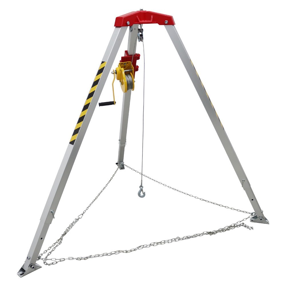 Confined Space Tripod Adjustable 65ft Legs Rescue Tripod 3968LBS Blocking Force