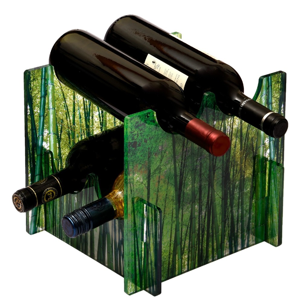 4 Bottle Acrylic Wine Rack