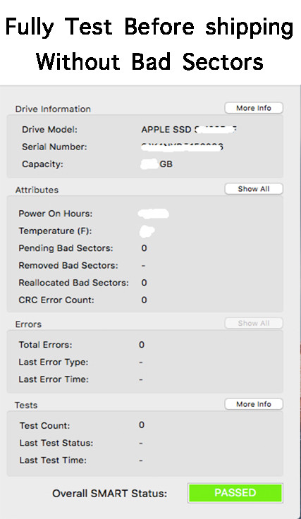 SSD Solid State Drive 128GB 655-1837C for MacBook Pro 13" A1502 2015 MF843LL/A*