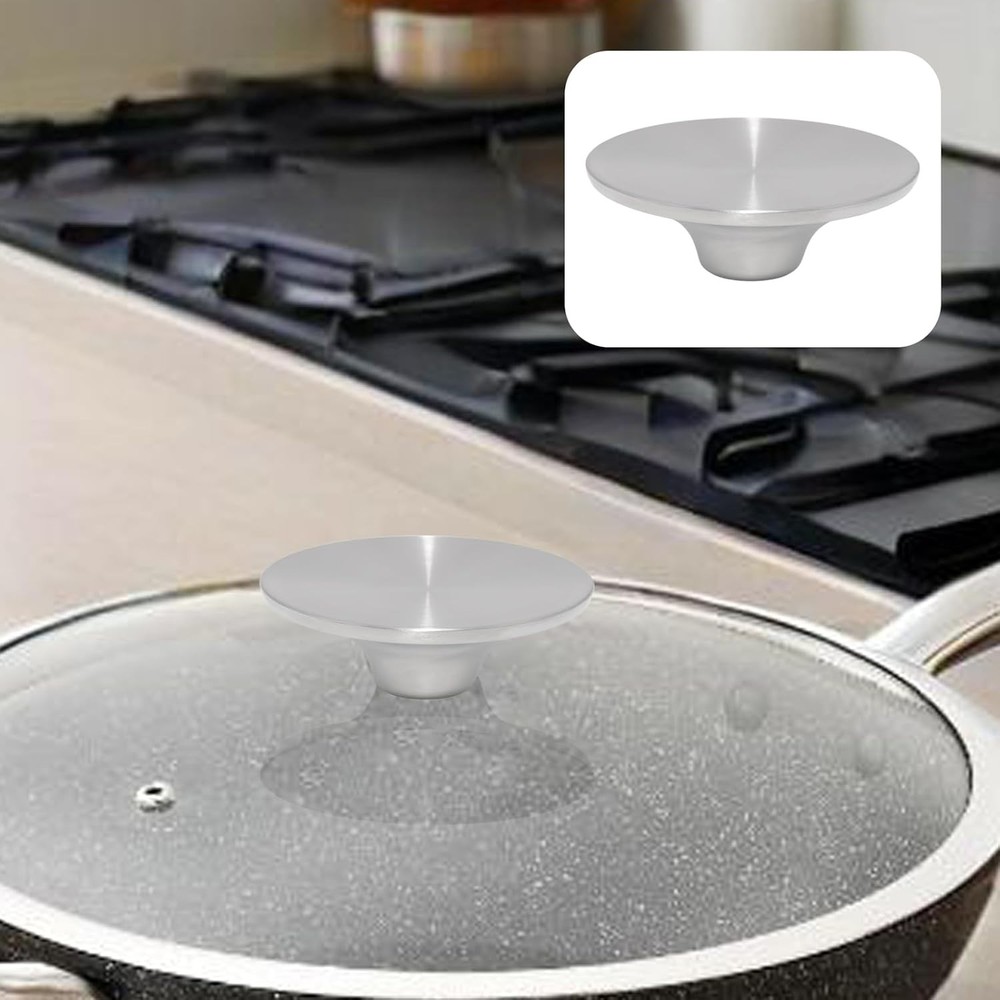 Pot Lid Handle Knob Replacement 2 Pack Silver