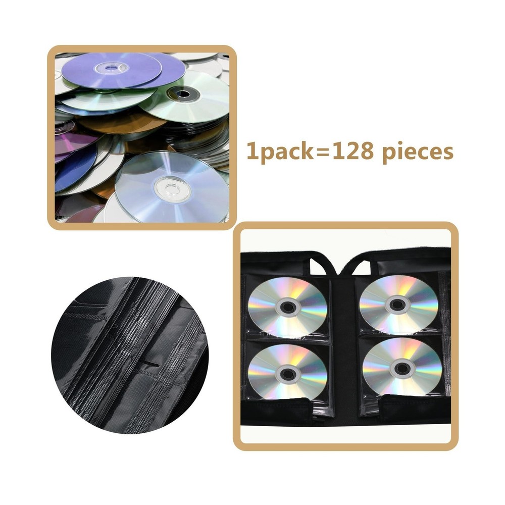 DVD Case CD Storage,128 Capacity CD Cases Holder DVD Storage Case Holders CD ...