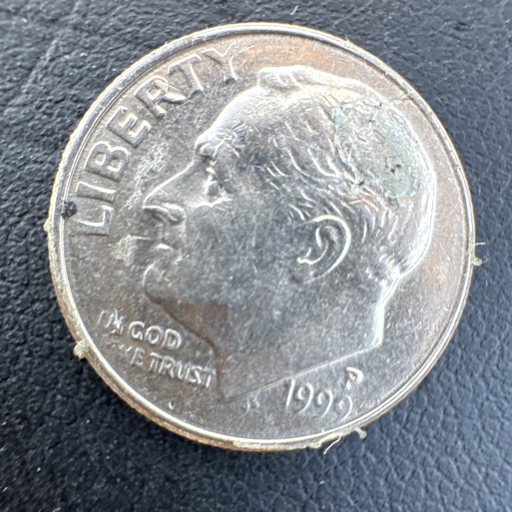 1999 P Mint Dime "IN GOD WE TRUST" Error