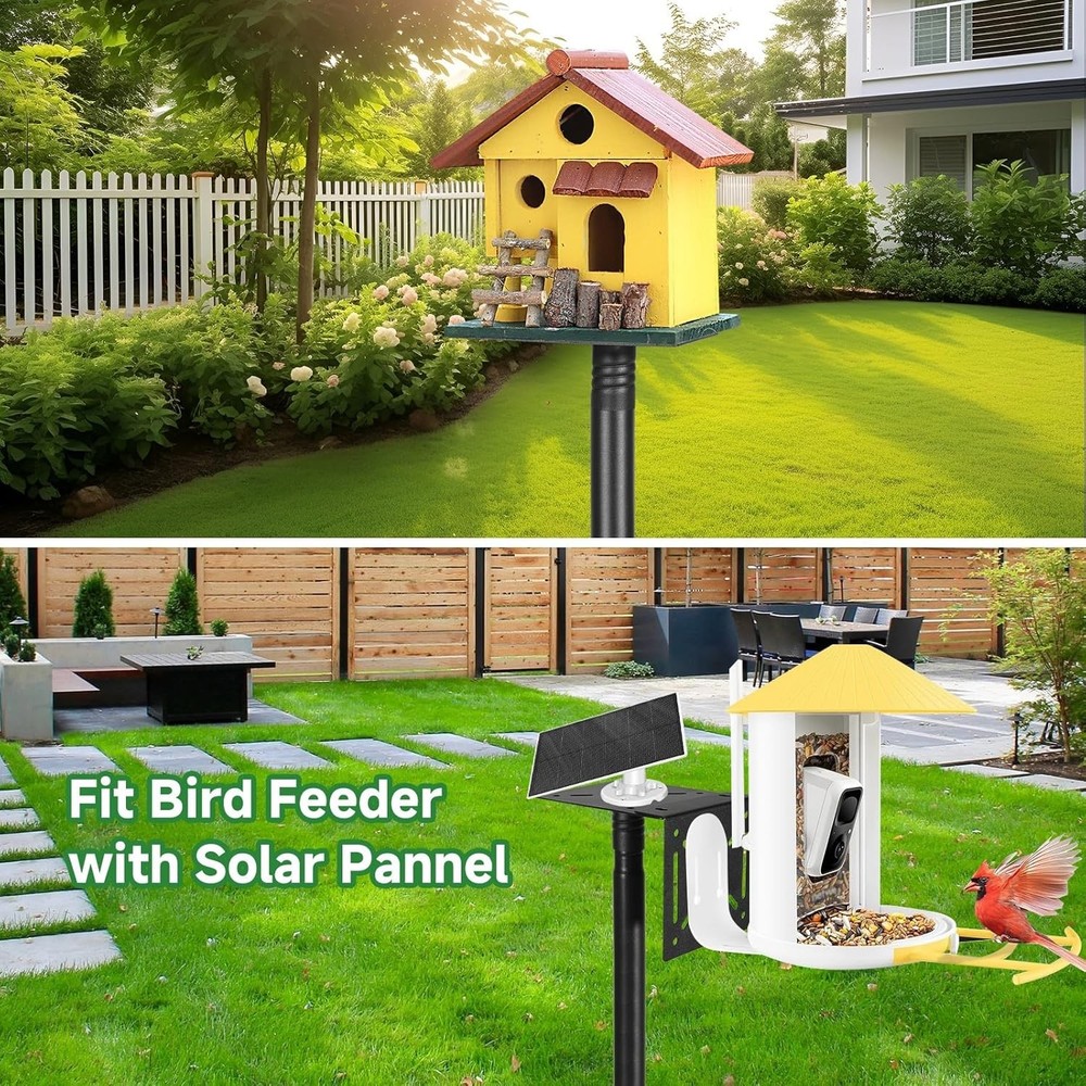 79In Smart Bird Feeder Pole Mount Kit,Adjustable House for Black