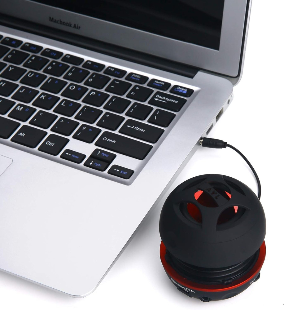 Mini Speaker System, Portable Plug-In Speaker with 3.5Mm Aux Input, External Aud