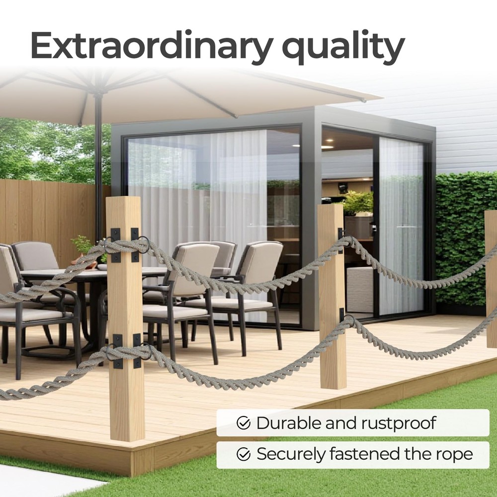 Solviro 5Pack 2inch Rope Support Holder Drop Ring Brackets Decorative for Hem...