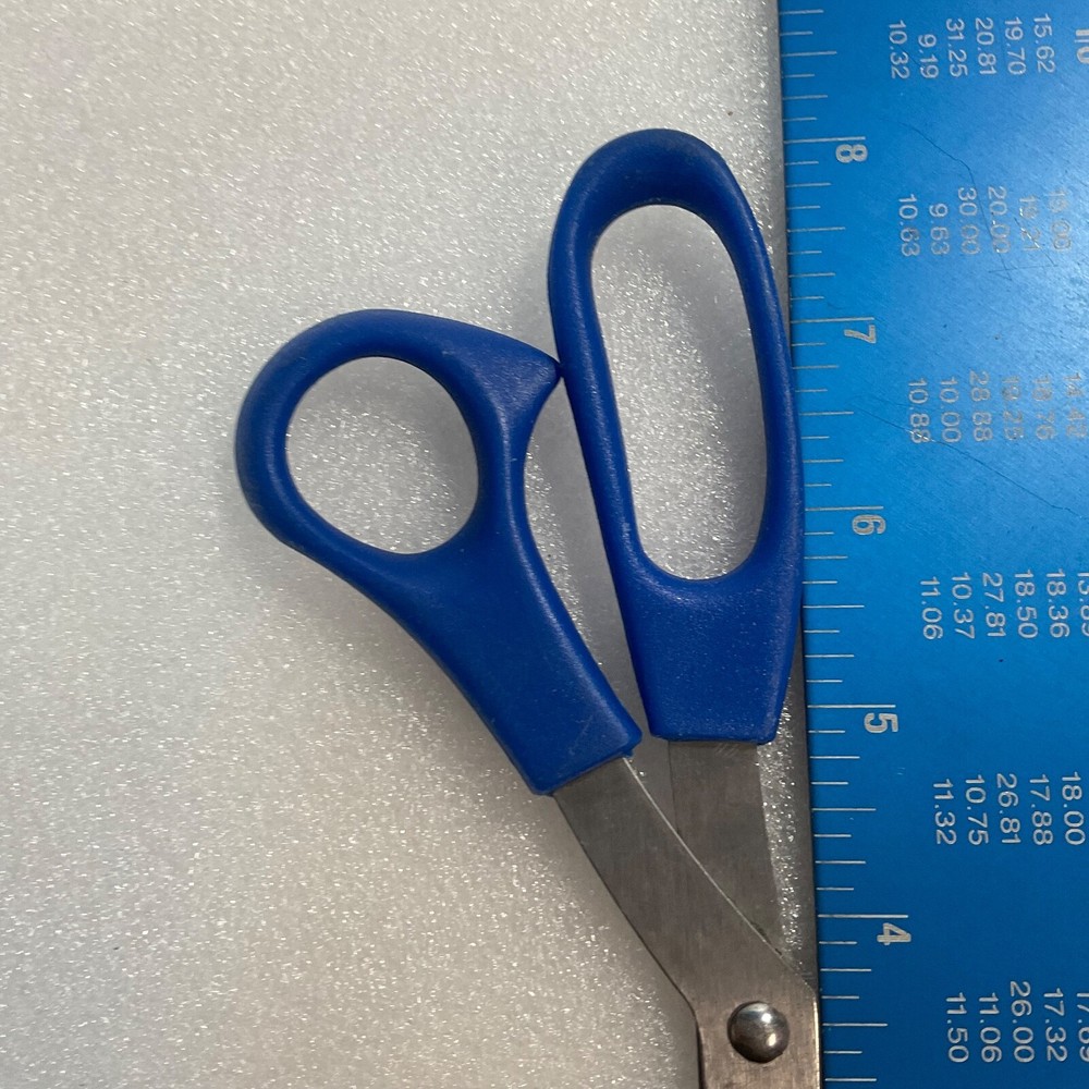 8" Blue Office Scissors Right Handed Preowned Office Supply OldGnu