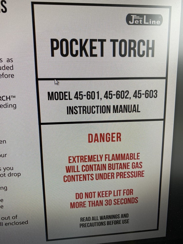 Jetline Pocket Torch Mega Jet Single Flame - Orange - New