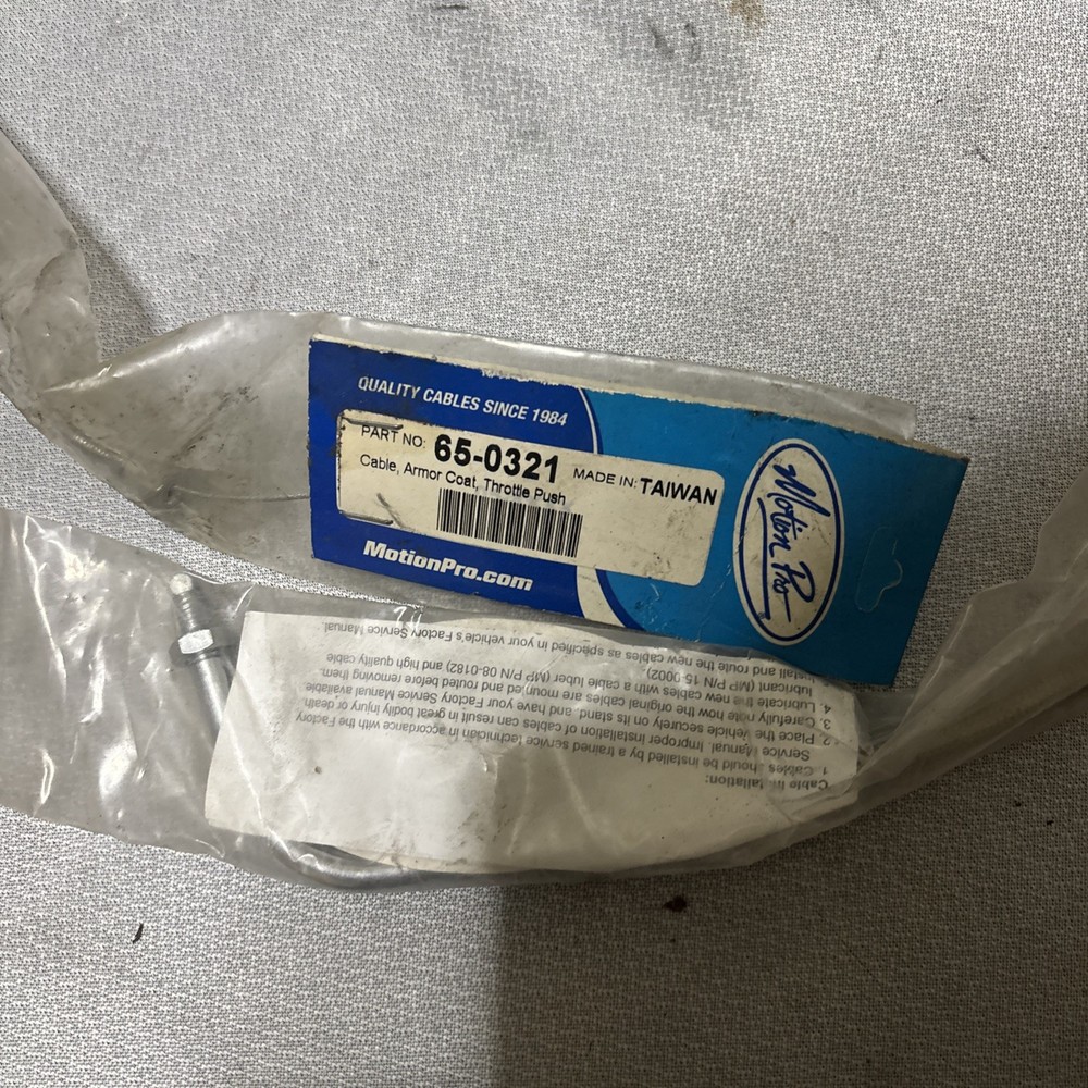 New Motion Pro Cable Armor Coat Throttle Push 65-0321