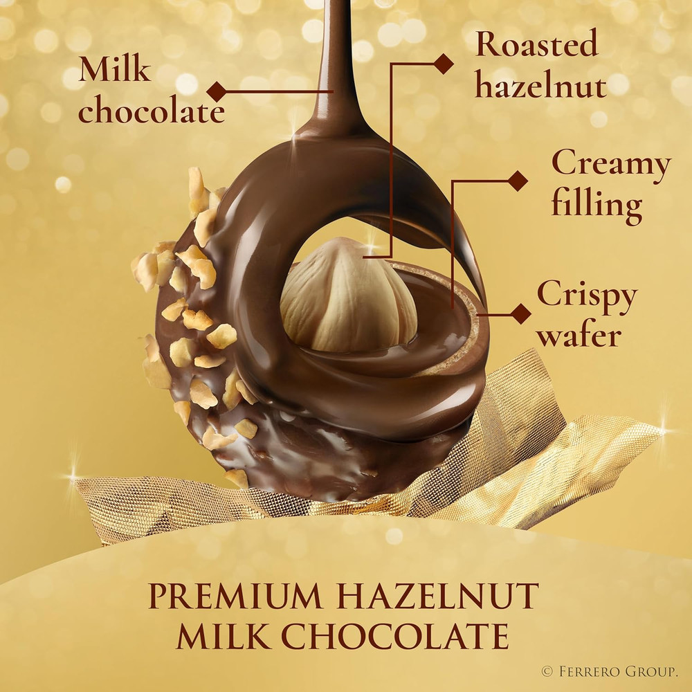 , 13 Count, Premium Gourmet Milk Chocolate Hazelnut, Individually Wrapped Candy