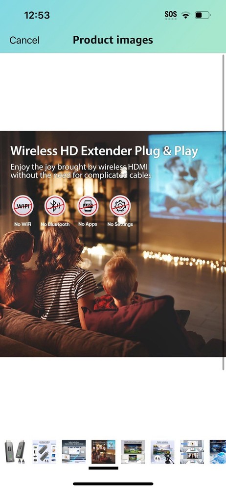 Wireless Hdmi Transmitter and Receiver,4k Decode 1080p Output,Plug & Play