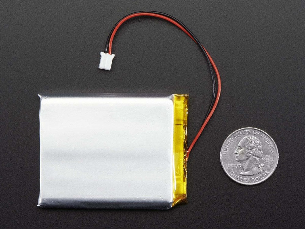 Adafruit Lithium Ion Polymer, 3.7V, 2500mAh