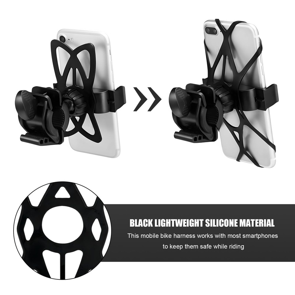 YTFRL 6PCS Motorcycle Phone Mount Tether, Anti-Slip Silicone Security