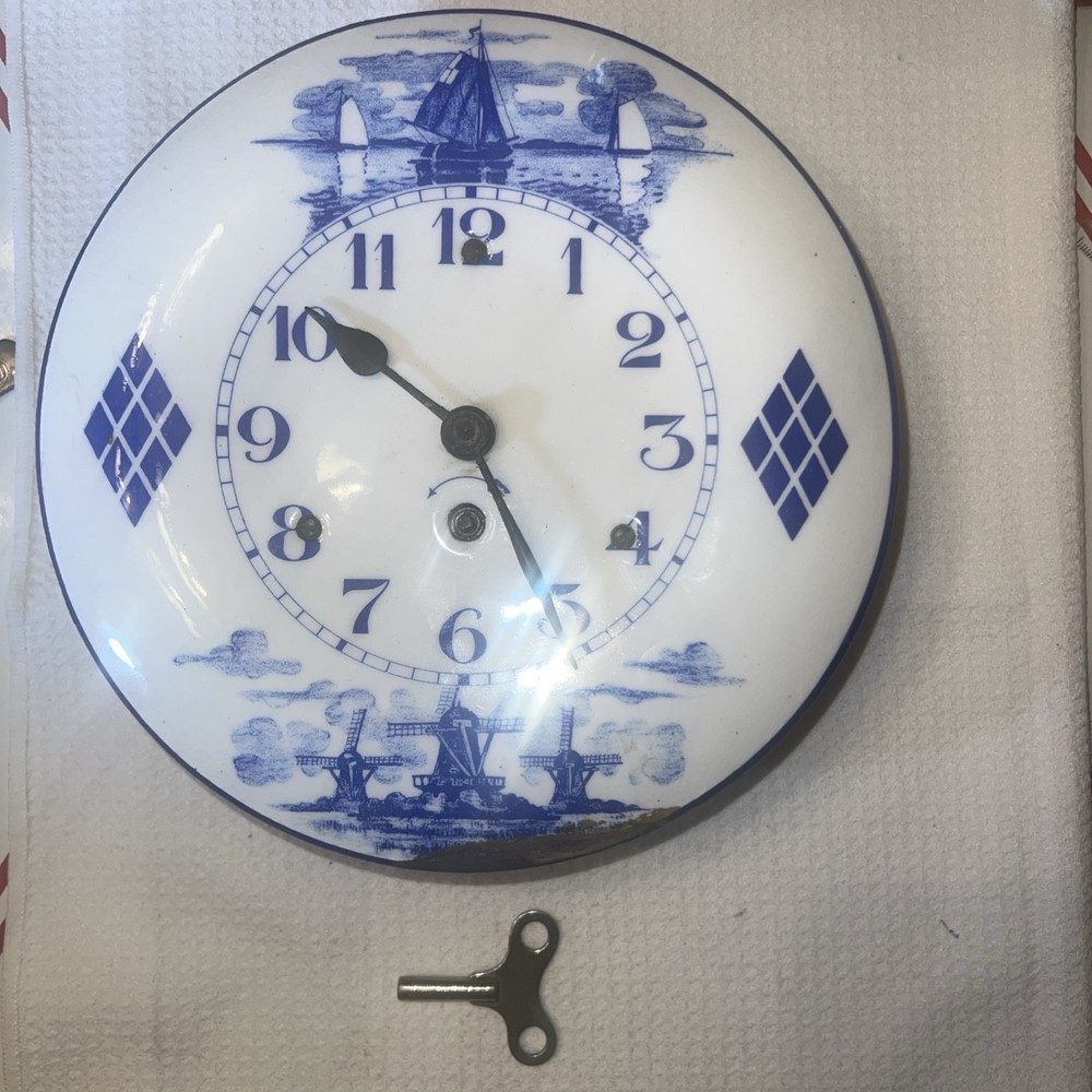 Delft Porcelain Wall Clock