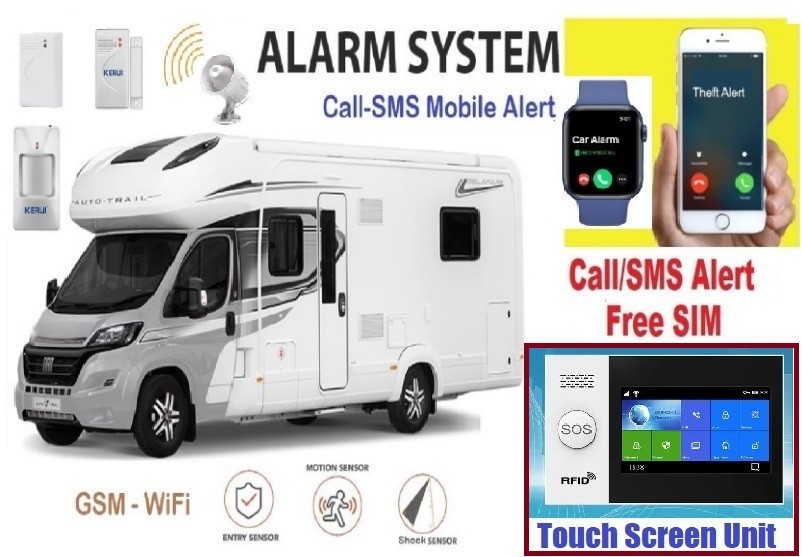 Camper Van Remote Alarm Security System Wireless Mobile Call/SMS Real Time Alert