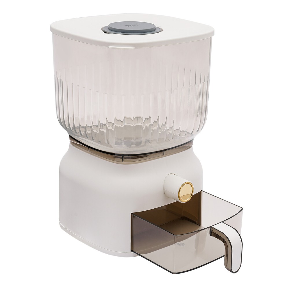 13.23lbs Rice Dispenser Grain Storage Container Kitchen Organizer With Rice Cup